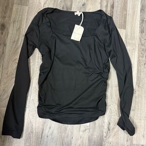 Hem & Thread Black Long Sleeve Top